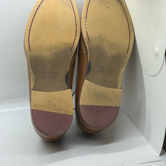Johnston‎ Murphy Classic Brown and Cream Leather Wingtip Oxfords Size 11.5 - Picture 5 of 7